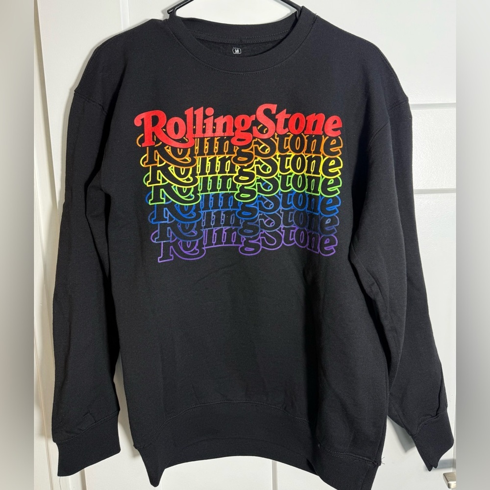 The Rolling Stones, womens black crew neck sweatshirt - Picture 3 of 12
